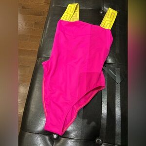 Versace Fuchsia and Yellow Swimsuit